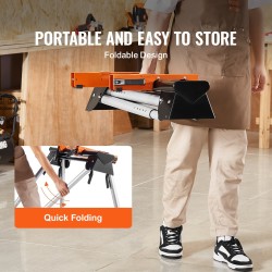 Jiirisahan teline teräs 149.7 kg kantavuus korkeussäädettävä 29.1–32.9 tuumaa kokoontaitettava