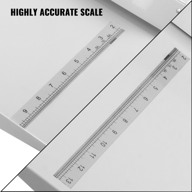 Käsikäyttöinen teräsnuuttauskone maksimipituus 460 mm pöytämalli 2 kohdistuspalaa