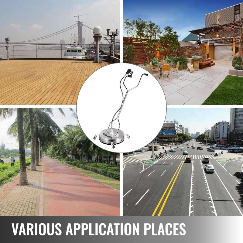 Tasopintojen pesuri 22-tuumainen ruostumattomasta teräksestä kolmella suuttimella