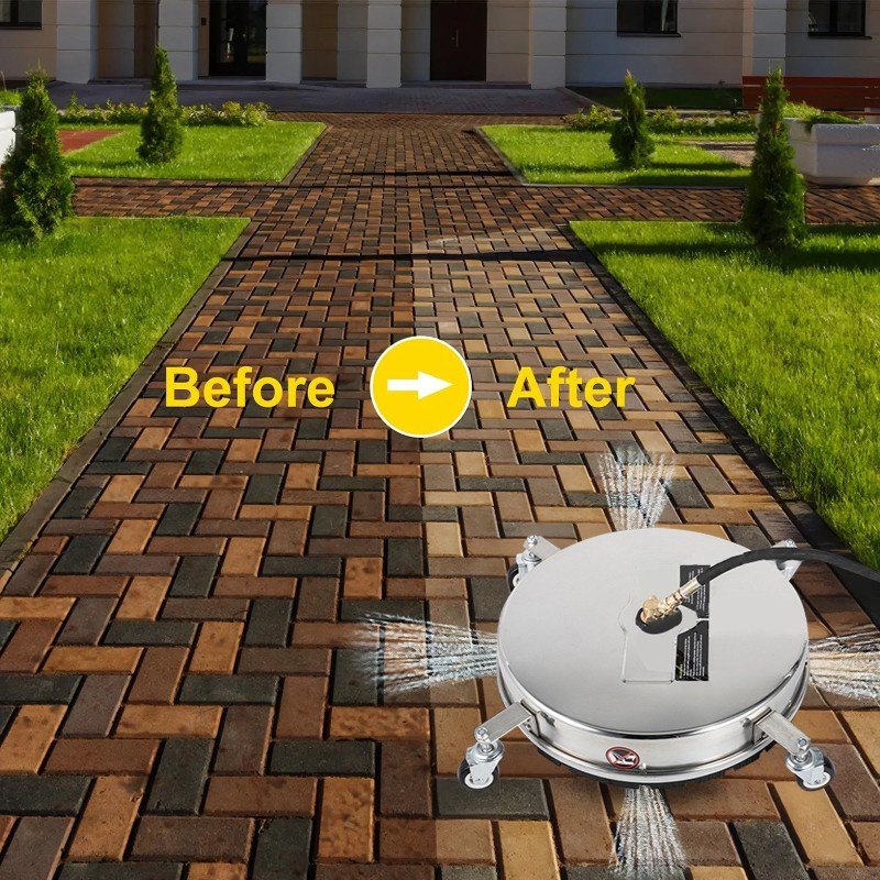 Pintapesuri 304-ruostumatonta terästä 18-tuumainen 1/4 tuuman pikalukitusliittimet kaksoispyörivä varsi