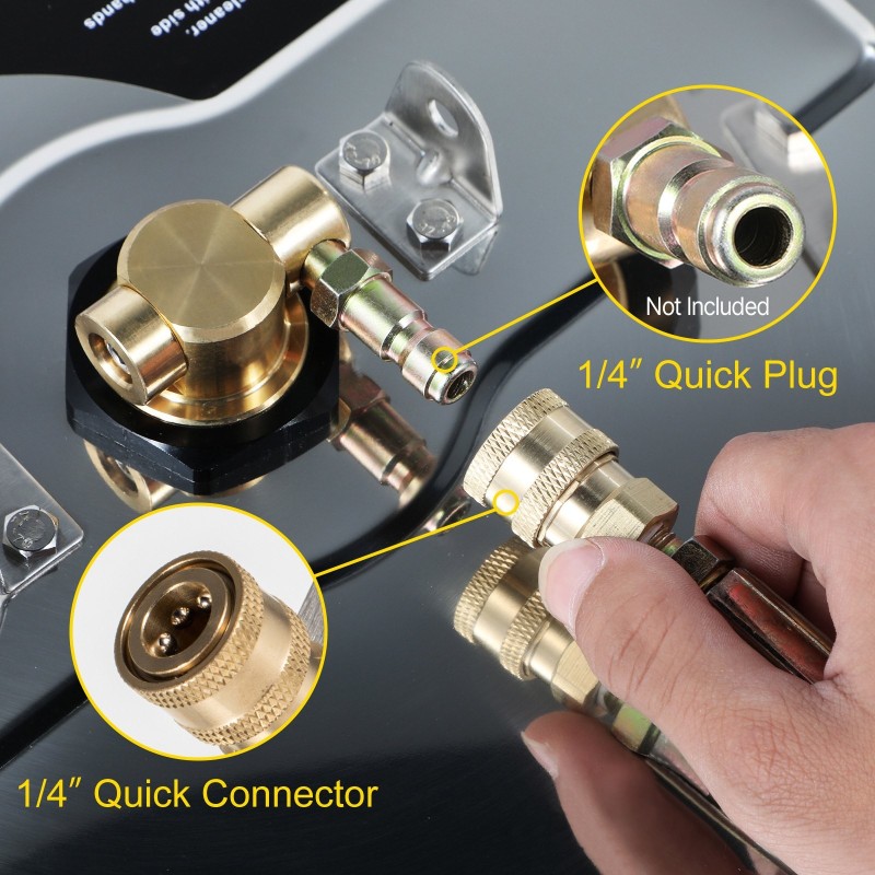 Pintapesuri 304-ruostumatonta terästä 18-tuumainen 1/4 tuuman pikalukitusliittimet kaksoispyörivä varsi