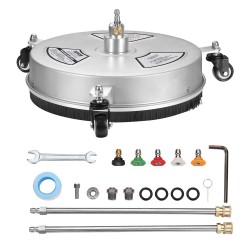 Painepesurin tasopintapesuri ruostumattomasta teräksestä 380 mm pyörillä 4000 psi 1,6 cm pikaliittimellä