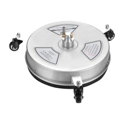 Painepesurin tasopintapesuri ruostumattomasta teräksestä 380 mm pyörillä 4000 psi 1,6 cm pikaliittimellä