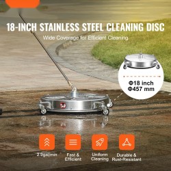 Painepesurin pintapesuri ruostumatonta terästä kahdeksantoista tuumaa pyörillä