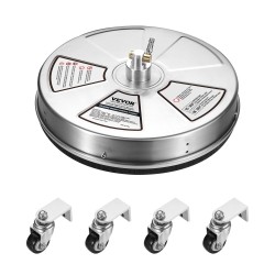 Painepesurin pintapesuri ruostumatonta terästä kahdeksantoista tuumaa pyörillä