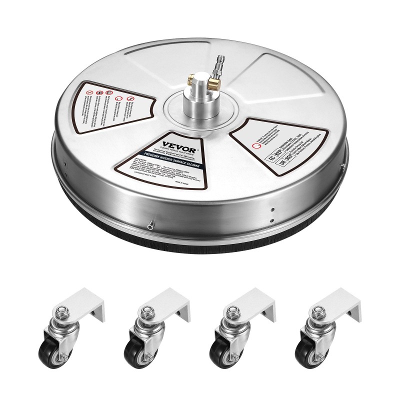 Painepesurin pintapesuri ruostumatonta terästä kahdeksantoista tuumaa pyörillä