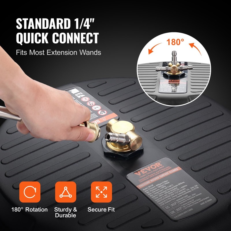 Pintapesuri 15 tuumaa PP-muovi maksimi 4000 psi 1/4 tuuman pikaliitin