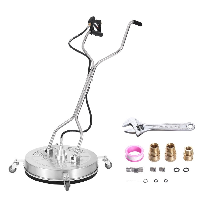 Painepesurin pinta ja betonipuhdistin 61 cm ruostumaton teräs 4000 psi pyörillä