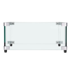 Tulipöydän tuulensuoja neliö karkaistu lasi 8 mm 493x493x191 mm