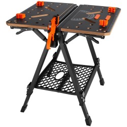 Taitettava säädettävä työpöytä ja sahatukki MDF-kansi 70x65 cm 454 kg kantavuus
