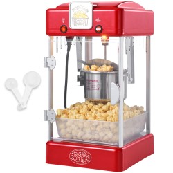 Popcorn-kone pöytämalli 300W 2,5 unssin kattila punainen polypropeeniovi kaksi kauhaa tarjotin