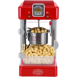 Popcorn-kone pöytämalli 300W 2,5 unssin kattila punainen polypropeeniovi kaksi kauhaa tarjotin