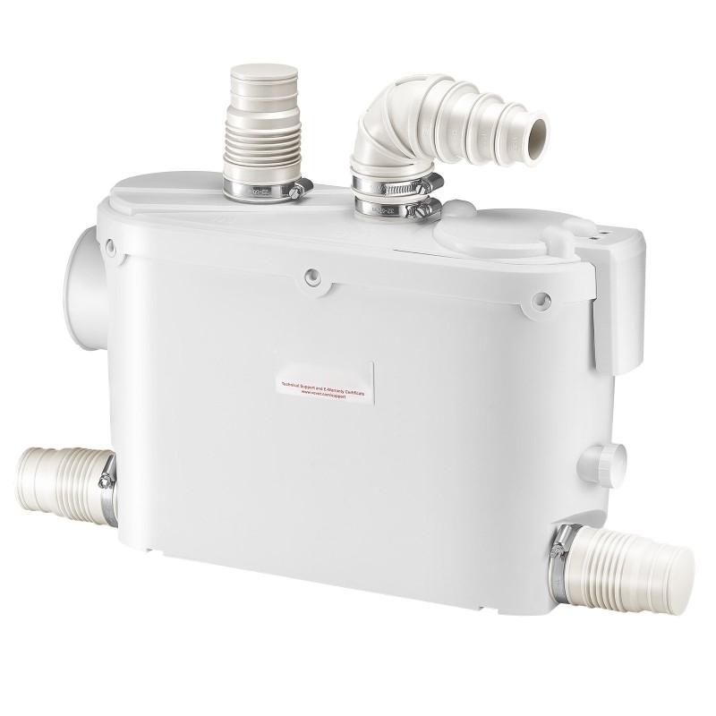 Jätevesimurskapumppu lasikuituvahvistettu 500 watin 6600 litraa tunnissa 8 metrin nostokorkeus 3 tuloaukkoa