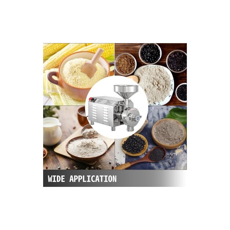 Sähköinen viljamylly ruostumatonta terästä 2,2 kW 30–50 kg tunnissa 50 kg