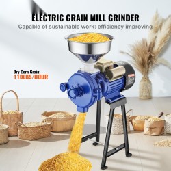 Sähköinen viljamylly 3000 wattia ruostumaton terässäiliö säädettävä jauhatuskarkeus kuiville viljoille ja mausteille