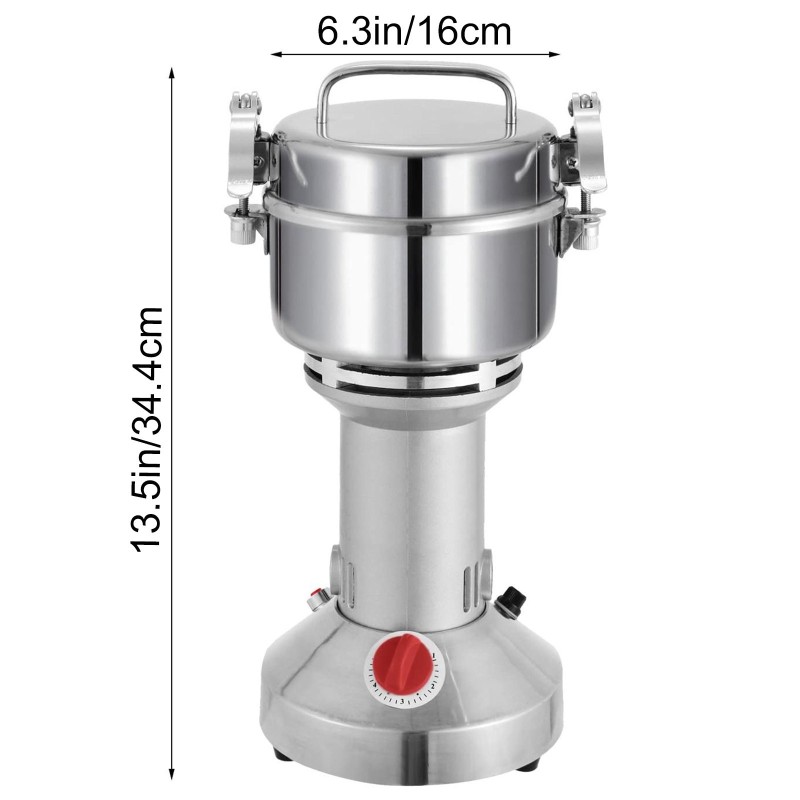 Sähköinen viljajauhin 304-ruostumaton teräs 1400 wattia 350 grammaa kuiville raaka-aineille