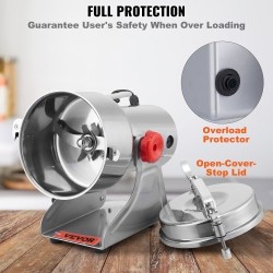 Sähköinen maustemylly 2500 grammaa ruostumaton teräs kääntyvä runko digitaalinen ajastin