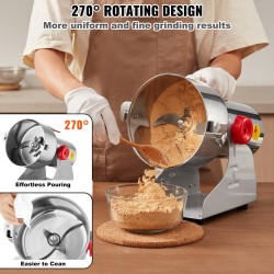Sähkökäyttöinen viljamylly 3000W 1000 g ruostumatonta terästä kuiville viljoille ja mausteille