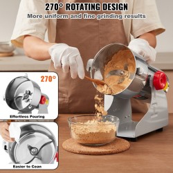 Sähköinen viljamylly 500 g 2000W ruostumaton teräs kuiville viljoille ja mausteille