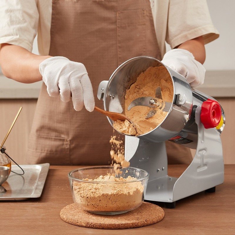 Sähköinen viljamylly 500 g 2000W ruostumaton teräs kuiville viljoille ja mausteille