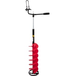 Jääpora nailonispiraalilla 20 cm halkaisija säädettävä jatkovarsi 104–122 cm vaihdettavat terät