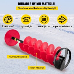 Jääkaira nailonrunko alumiinivarsi 20 cm halkaisija 99 cm pituus jatkovarsi 30 cm