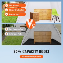 Maalausteltta 305×213×183 cm 210D polyesteristä lasikuitutangot sisäänrakennetulla lattialla