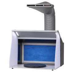 Taitettava ilmasivellinsuihkutuskoppi neljällä LED-nauhalla kaksinkertaisilla puhaltimilla 180 cm poistoletkulla pienoismallien