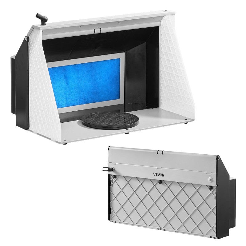 Taittuva kannettava maalauskotelo harrastekäyttöön tilavalla työskentelyalueella kaksinkertaisilla tuulettimilla ja