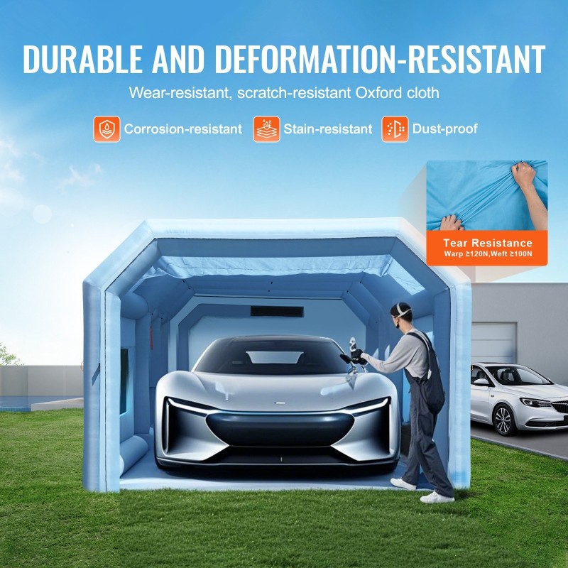 Ilmatäytteinen maalausteltta 8 x 4,5 x 3 m Oxford-kangas ilmansuodattimella