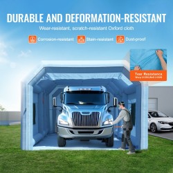 Puhallettava maalauskoppi Oxford-kangas koko 9 x 4.8 x 3.6 m kaksoissuodatus