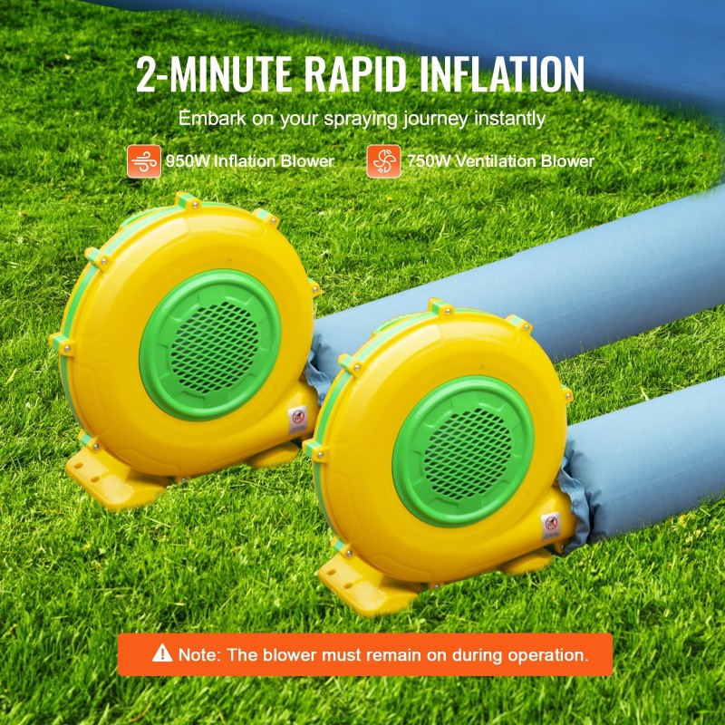 Puhallettava maalausteltta Oxford-kangas 8,5 x 4,8 x 3,3 m, kaksitasoinen suodatus