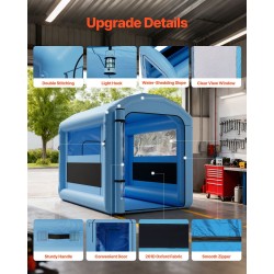 Puhallettava maalausteltta 3 x 2,5 x 2,5 m Oxford-kangas 550W puhallin