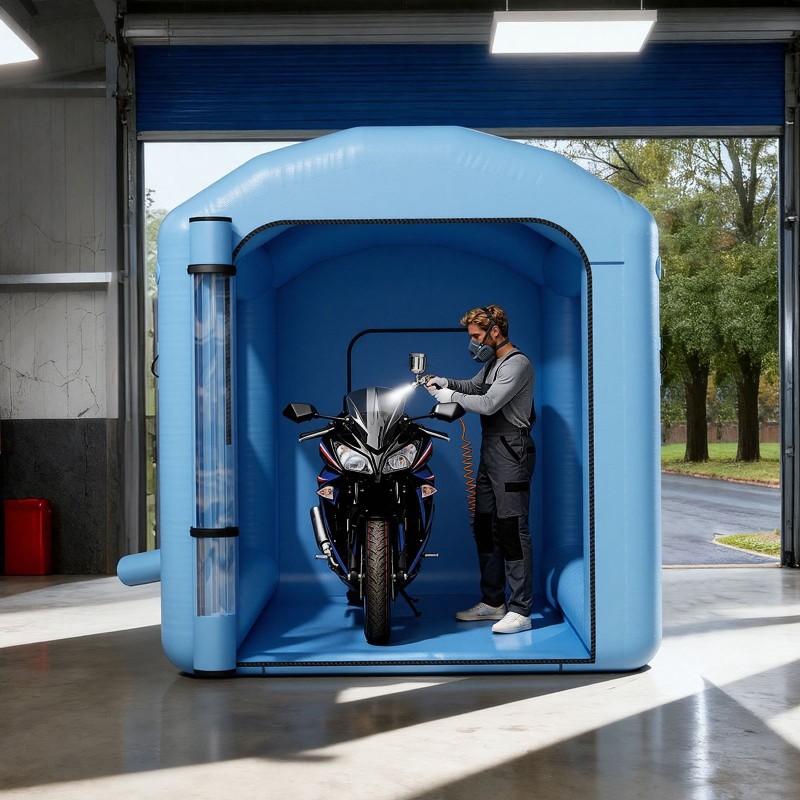 Puhallettava maalausteltta 3 x 2,5 x 2,5 m Oxford-kangas 550W puhallin