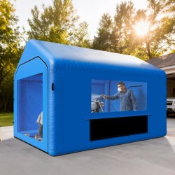 Puhallettava PVC-muovinen maalausteltta 4x3x2.8 m 750 watin puhallin