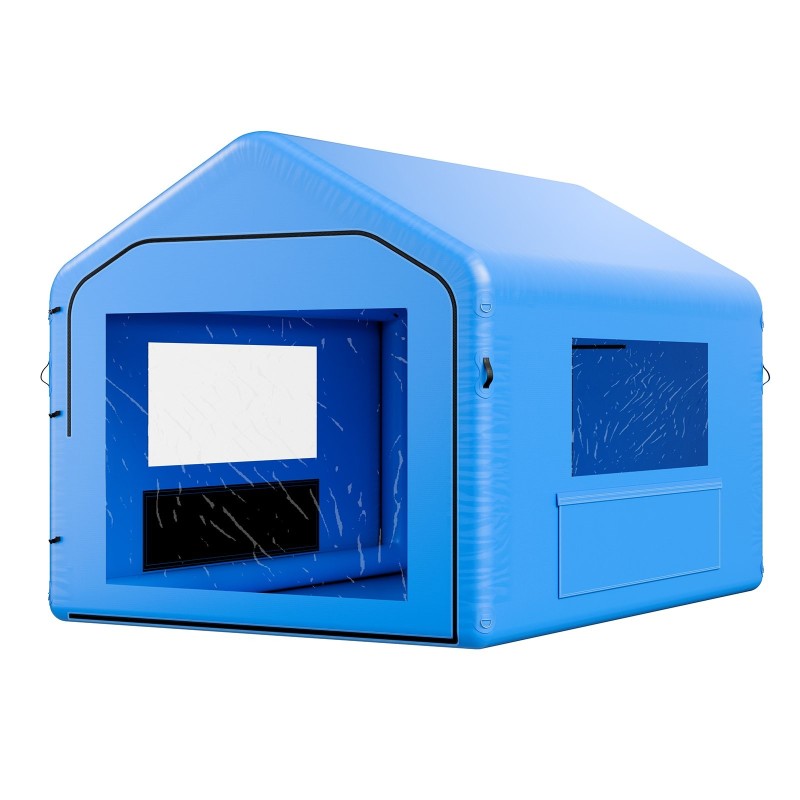 Puhallettava PVC-muovinen maalausteltta 4x3x2.8 m 750 watin puhallin