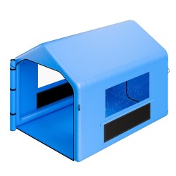 Puhallettava PVC-muovinen maalausteltta 4x3x2.8 m 750 watin puhallin