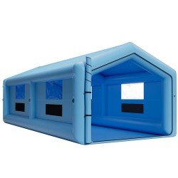 Täytettävä maalausteltta 12x5x4 metriä oxford-kangas kolmiokatto ilmanpuhdistus