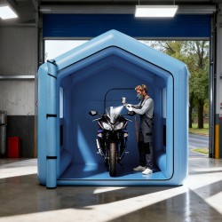 Täytettävä maalausteltta 3 x 2,5 x 2,5 m Oxford-kangas 550W puhallin ilmansuodatus