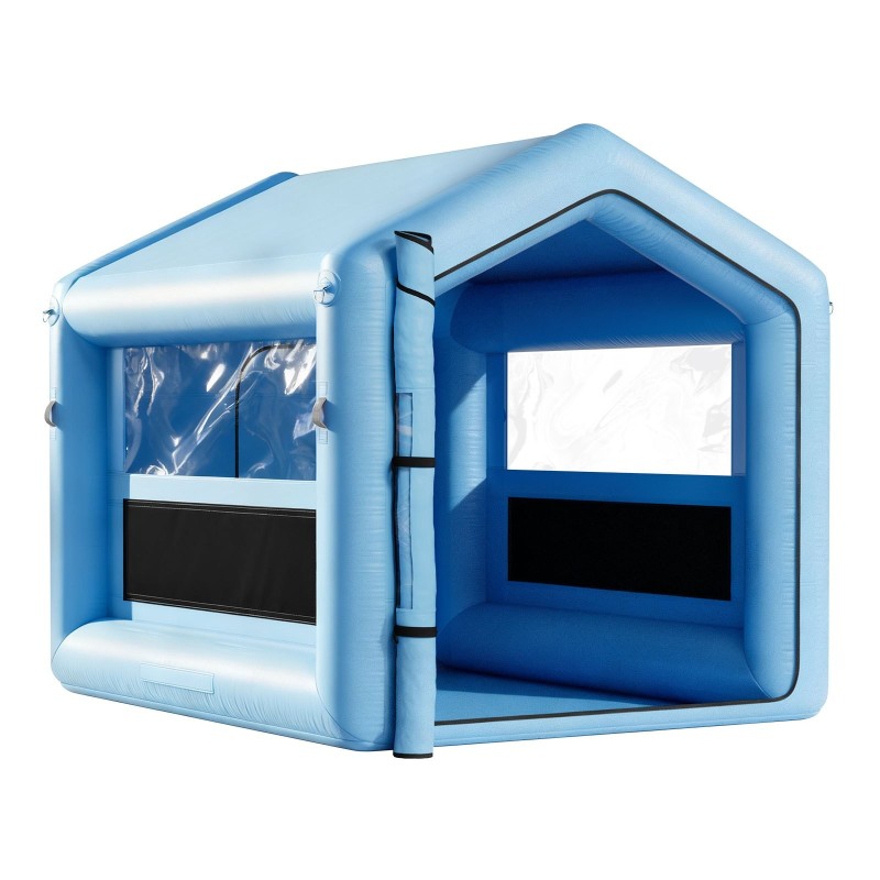 Täytettävä maalausteltta 3 x 2,5 x 2,5 m Oxford-kangas 550W puhallin ilmansuodatus