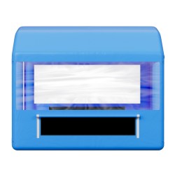 Ilmatäytteinen PVC maalauskoppi 3 x 2 5 x 2 5 m pienajoneuvojen maalaamiseen 550W puhallin