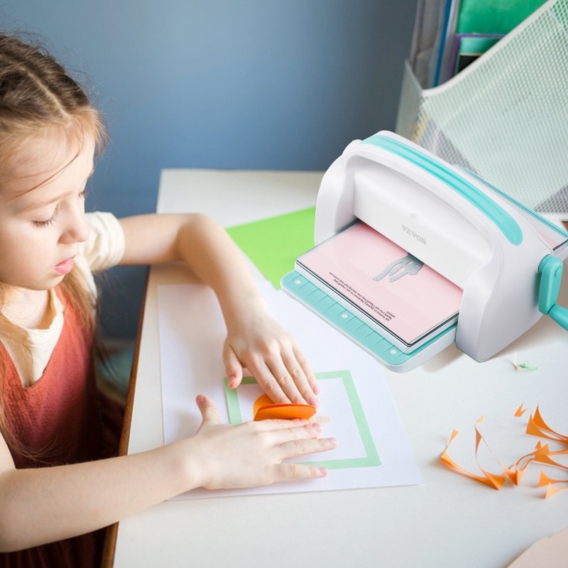 Käsikäyttöinen stanssaus ja kohokuviointikone 226 mm aukolla taittuva kantokahva yhteensopiva vakiokokoisille stansseille