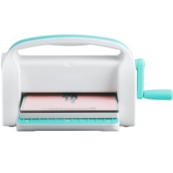 Käsikäyttöinen stanssaus ja kohokuviointikone 226 mm aukolla taittuva kantokahva yhteensopiva vakiokokoisille stansseille