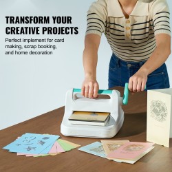 Käsikäyttöinen stanssaus- ja kohokuviointikone 160 mm aukolla kampikahvalla korttiaskarteluun