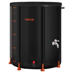 Taitettava sadevesitynnyri 201 litraa PVC-muovi hana verkkokansi tukitangot puutarhaan