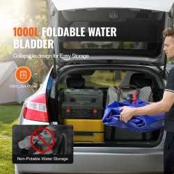 Taitettava PVC-muovinen vesisäiliö 999,3 l 1000D 0,9 mm sadevedelle