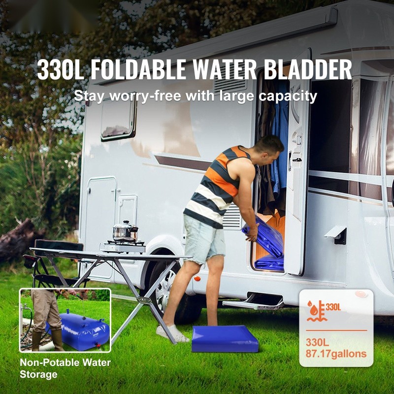 Kokoontaitettava 1000D PVC vesisäiliö 330 l 0,9 mm ei juomavedelle