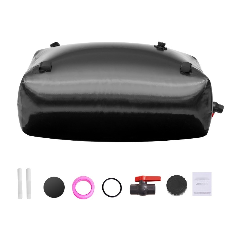 Taitettava vesipussi 330 l PVC-materiaali 1,2 mm sadeveden keräykseen