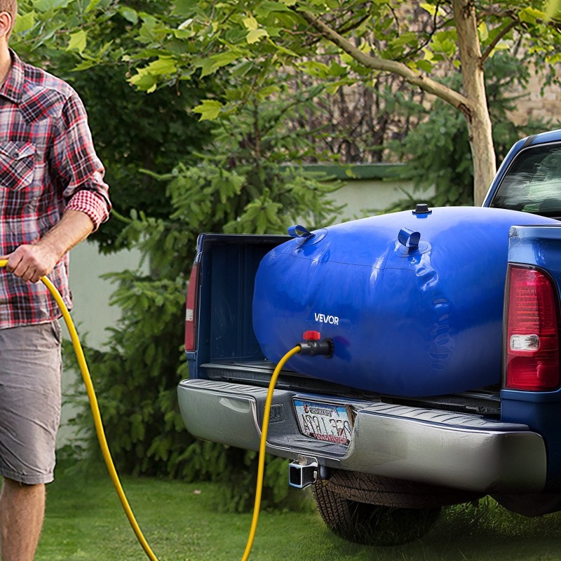 PVC-vesipussi 330 L 1000D kaksikerroksinen taitettava puutarhan kasteluun ja leirintään