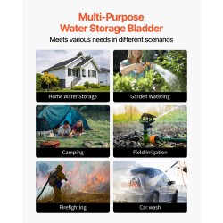 Taittuva vesisäiliö 540 l 1000D PVC materiaali puutarha retkeily matkailuauto